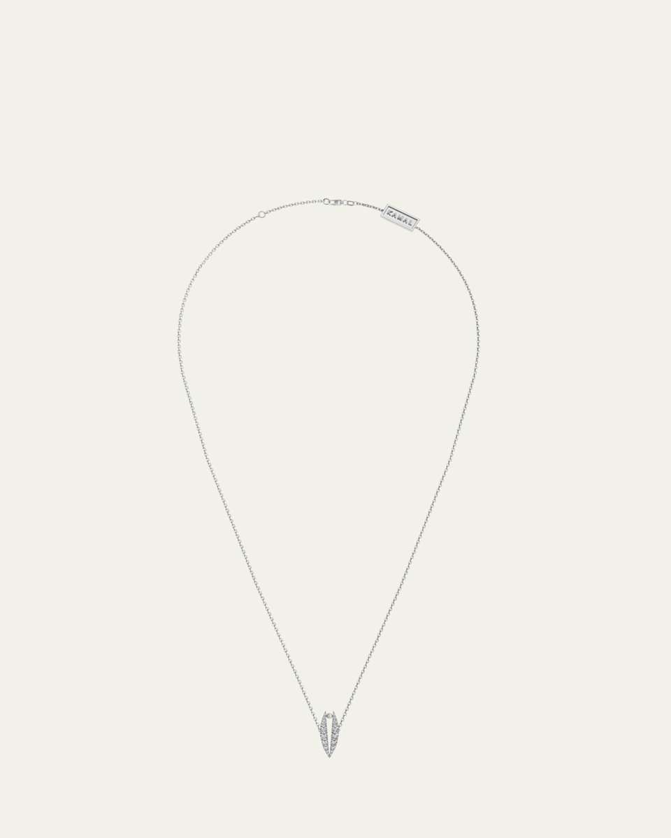 Diamond Pave Lotus Pearl Pendant Necklace